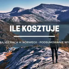 Podsumowanie wyjazdu: ile kosztuje półtora miesiąca w Norwegii? Widok na góry i jezioro.