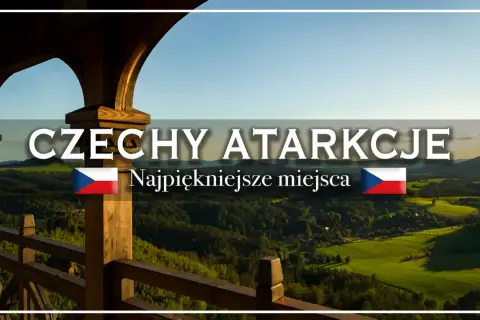 Widok z drewnianej wieży na zielone wzgórza Czech. Idealne miejsce na wakacje, by odkryć najpiękniejsze zakątki.